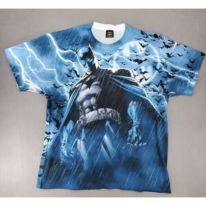 Batman Stormy Knight All Over Print T-Shirt Vintage Y2K XL Adult Lightning